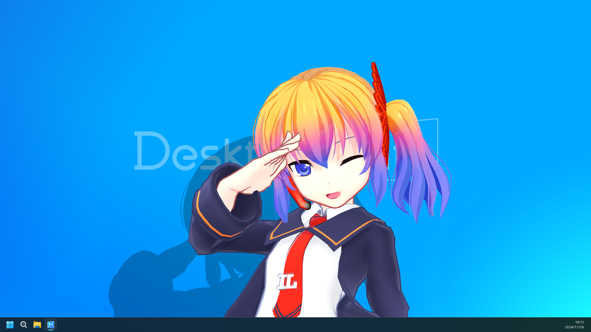 Official Desktop Mate settings shown on a desktop.